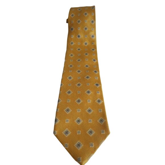 Brooks Brothers Other - Vintage 100% Italian Silk Brooks Brothers Yellow blue Mens Tie Necktie USA Made